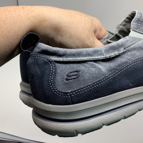 Skechers Blue Relaxed Fit Elected - Drigo Slip On Shoes